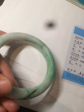 Load image into Gallery viewer, 60.5mm Certified Type A 100% Natural sunny green/white/brown Jadeite Jade bangle A109-5414