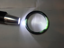 Load image into Gallery viewer, AllaboutjadeCanada.com only 61.8mm type A 100% Natural dark green black MoCui(墨翠) Jadeite bangle PC195