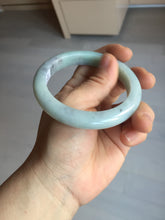 Load image into Gallery viewer, 57.5mm certified Type A 100% Natural light green/purple/black Jadeite Jade bangle BM102-5271