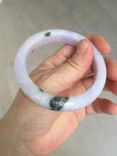 Load image into Gallery viewer, 55.5mm certified 100% natural type A sunny green/purple jadeite jade bangle BN88-8714