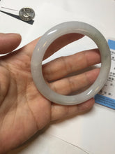 Load image into Gallery viewer, 56.5mm Certified Type A 100% Natural light green/purple/white round cut Jadeite bangle PD104-4907