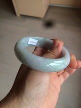Load image into Gallery viewer, 56.2mm certified Type A 100% Natural green/purple chubby Jadeite Jade bangle AY73-5917