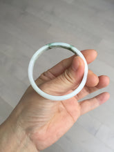 Load image into Gallery viewer, 50.2mm Certified Type A 100% Natural white with floating flowers/purple Jadeite Jade bangle BL92-4677