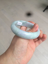 Load image into Gallery viewer, 56.2mm certified Type A 100% Natural green/purple chubby Jadeite Jade bangle AY73-5917