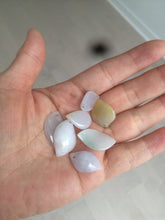 Load image into Gallery viewer, 100% natural type A jadeite jade icy watery Willow leaf/petal/peach pendant group AC79