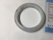 Load image into Gallery viewer, 51.5mm certified 100% natural type A icy watery light green/purple jadeite jade bangle BQ1-8154