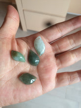 Load image into Gallery viewer, 100% natural type A jadeite jade icy watery Willow leaf/petal pendant group AC82