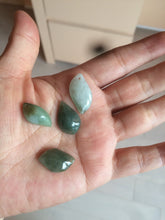 Load image into Gallery viewer, 100% natural type A jadeite jade icy watery Willow leaf/petal pendant group AC82 Add on item. No sale alone.