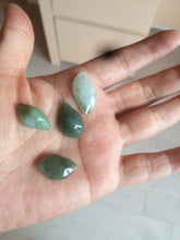 Load image into Gallery viewer, 100% natural type A jadeite jade icy watery Willow leaf/petal pendant group AC82 Add on item. No sale alone.