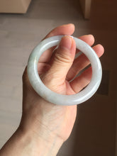 Load image into Gallery viewer, 54.5mm certified 100% natural Type A light green white yellow purple(FU LU SHOU) round cut jadeite jade bangle AA125-4900