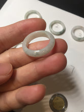 Load image into Gallery viewer, 100% natural type A icy watery green/white/yellow/purple jadeite jade band ring group R111