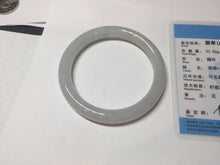 Load image into Gallery viewer, 56.5mm Certified Type A 100% Natural light green/purple/white round cut Jadeite bangle PD105-4910