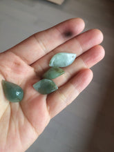 Load image into Gallery viewer, 100% natural type A jadeite jade icy watery Willow leaf/petal pendant group AC82 Add on item. No sale alone.