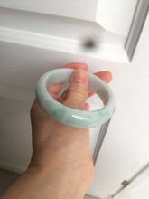 Load image into Gallery viewer, 56.2mm certified Type A 100% Natural green/purple chubby Jadeite Jade bangle AY73-5917