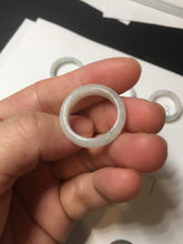Load image into Gallery viewer, 100% natural type A icy watery green/white/yellow/purple jadeite jade band ring group R111