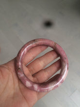 Load image into Gallery viewer, 58mm 100% natural rose pink round cut rose stone (Rhodonite)bangle sy4