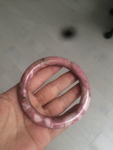 Load image into Gallery viewer, 58mm 100% natural rose pink round cut rose stone (Rhodonite)bangle sy4