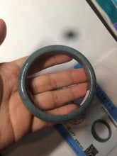 Load image into Gallery viewer, 59mm Certified Type A 100% Natural light blue/gray Guatemala Jadeite bangle Y134-6420