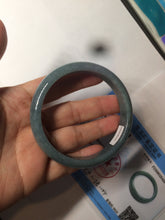 Load image into Gallery viewer, 59mm Certified Type A 100% Natural light blue/gray Guatemala Jadeite bangle Y134-6420