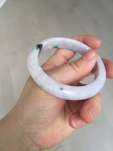 Load image into Gallery viewer, SOld! pleae don't order. Thanks. 55mm certified 100% natural type A sunny green/purple jadeite jade bangle BN86-8721