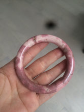 Load image into Gallery viewer, 58mm 100% natural rose pink round cut rose stone (Rhodonite)bangle sy4
