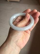 Load image into Gallery viewer, 54.5mm certified 100% natural Type A light green white yellow purple(FU LU SHOU) round cut jadeite jade bangle AA125-4900