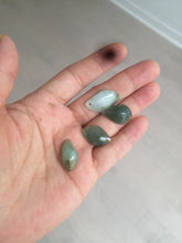 Load image into Gallery viewer, 100% natural type A jadeite jade icy watery Willow leaf/petal pendant group AC82 Add on item. No sale alone.
