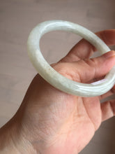 Load image into Gallery viewer, 58.9mm certified 100% natural type A icy watery light green white round cut jadeite jade bangle BS83-(1099)