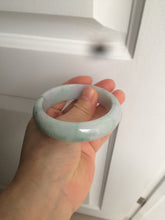 Load image into Gallery viewer, 56.2mm certified Type A 100% Natural green/purple chubby Jadeite Jade bangle AY73-5917