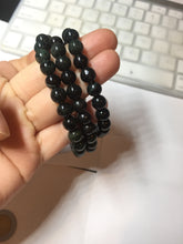 Load image into Gallery viewer, AllaboutjadeCanada.com only. 6.5-7.5mm 100% natural black/blue/green/brown(Wuji, Mocui) jadeite jade beads bracelet AK8 (Add on item, not sale individually. ) .