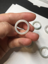 Load image into Gallery viewer, 100% natural type A icy watery green/white/yellow/purple jadeite jade band ring group R111