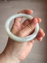 Load image into Gallery viewer, 58.9mm certified 100% natural type A icy watery light green white round cut jadeite jade bangle BS83-(1099)