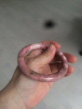 Load image into Gallery viewer, 58mm 100% natural rose pink round cut rose stone (Rhodonite)bangle sy4