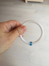 Load image into Gallery viewer, 54mm Certified type A 100% Natural light purple white slim round cut Jadeite bangle BN23-9127