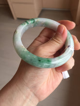 Load image into Gallery viewer, 60.5mm certified Type A 100% Natural light green sunny green light purple Jadeite Jade bangle BK140-5278