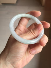 Load image into Gallery viewer, 54.7mm certified 100% natural Type A gray green white purple round cut jadeite jade bangle AA124-4912