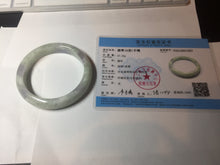 Load image into Gallery viewer, 58.5mm Certified Type A 100% Natural white/light purple/green Jadeite Jade bangle BF121-1927