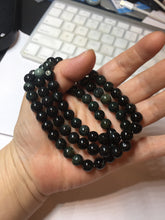 Load image into Gallery viewer, AllaboutjadeCanada.com only. 6.5-7.5mm 100% natural black/blue/green/brown(Wuji, Mocui) jadeite jade beads bracelet AK8 (Add on item, not sale individually. ) .