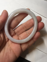Load image into Gallery viewer, 52mm certified Type A 100% Natural green/purple/white oval Jadeite Jade bangle BM58-0261