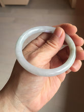 Load image into Gallery viewer, 54.7mm certified 100% natural Type A gray green white purple round cut jadeite jade bangle AA124-4912