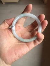 Load image into Gallery viewer, 54.7mm certified 100% natural Type A gray green white purple round cut jadeite jade bangle AA124-4912