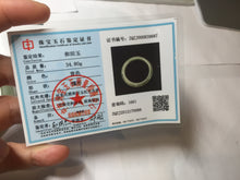 Load image into Gallery viewer, 55mm certified 100% Natural dark green gray flat nephrite bangle HN155-9687