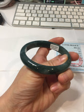 Load image into Gallery viewer, 60.5mm Certified Type A 100% Natural dark green/blue/gray/black Guatemala Jadeite bangle PJ136-1477