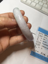 Load image into Gallery viewer, 59.5mm certified 100% natural Type A sunny green/purple white jadeite jade bangle PC197-1217
