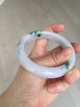 Load image into Gallery viewer, 58mm certified 100% natural type A light green/purple/yellow(FU LU SHOU) jadeite jade bangle BN84-8722