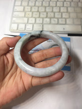 Load image into Gallery viewer, 61.2mm Certified Type A 100% Natural light green/white/purple Jadeite Jade bangle PJ68-3844
