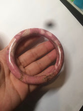 Load image into Gallery viewer, 58mm 100% natural rose pink round cut rose stone (Rhodonite)bangle sy4