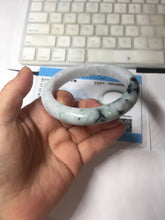 Load image into Gallery viewer, 61.2mm Certified Type A 100% Natural light green/white/purple Jadeite Jade bangle PJ68-3844