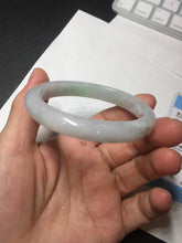 Load image into Gallery viewer, 51mm certified Type A 100% Natural green/purple/white oval Jadeite Jade bangle BM59-0262