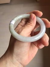 Load image into Gallery viewer, 53.4mm certified 100% natural Type A gray green white purple round cut jadeite jade bangle AA122-4914